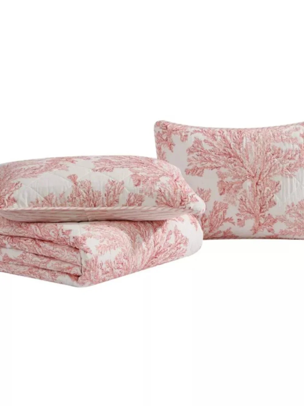 NWT Tommy Bahama Coral Garden Quilt Set Full/Queen